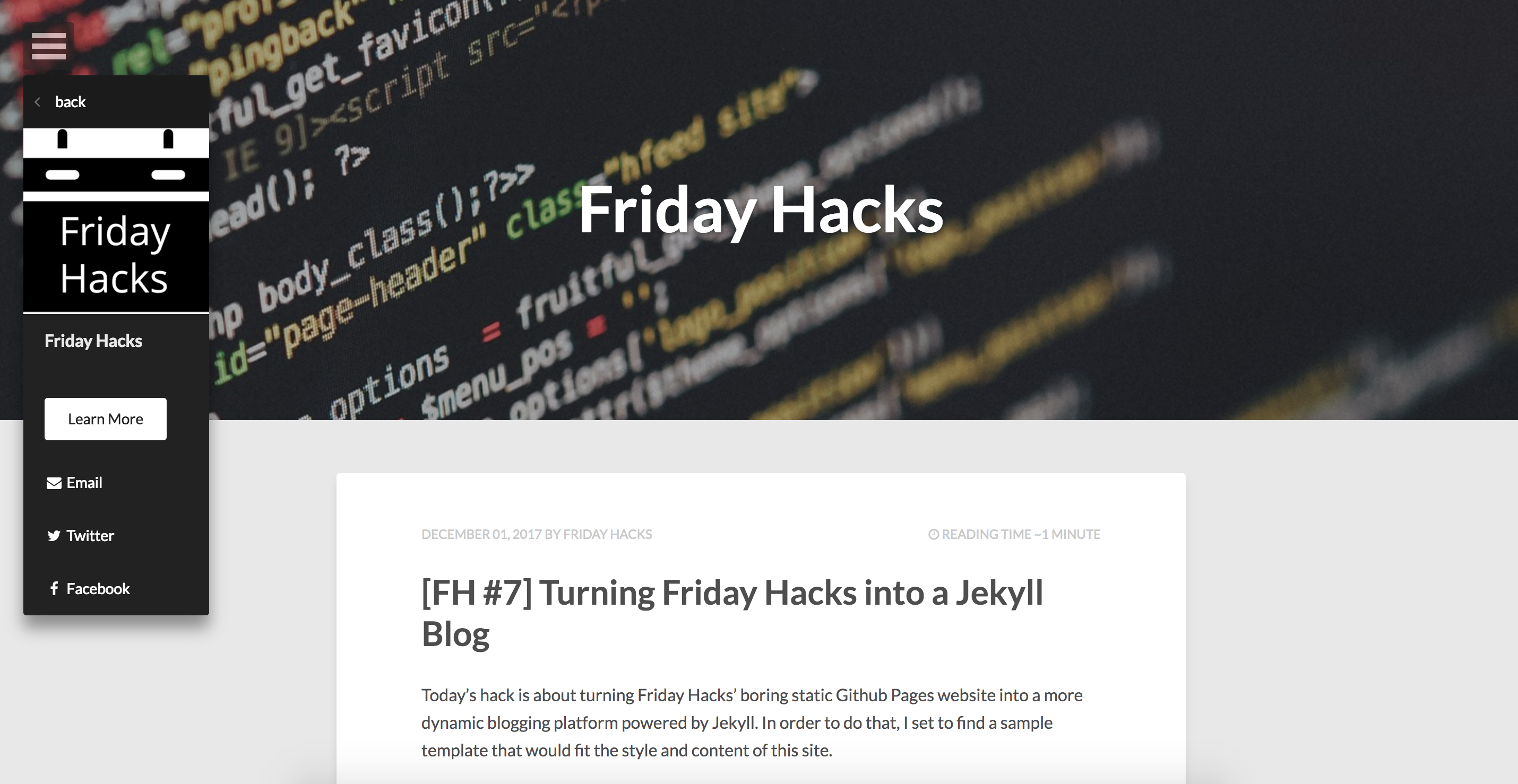 Friday Hacks 2
